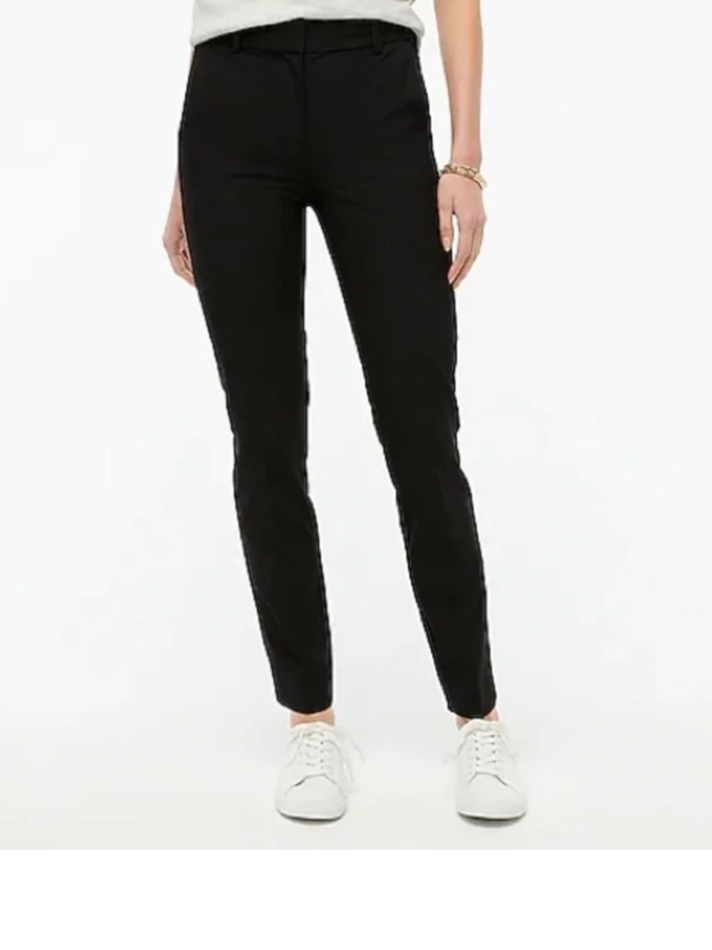 J. Crew Factory Navy full length stretch twill pants size 10 Petite NWT